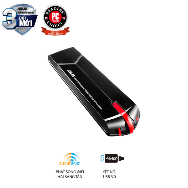 USB Wi-Fi ASUS USB-AC68 AC1900 Băng Tần Kép