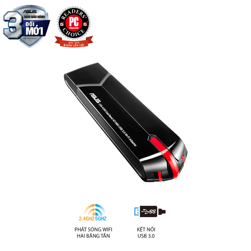  USB Wi-Fi ASUS USB-AC68 AC1900 Băng Tần Kép 