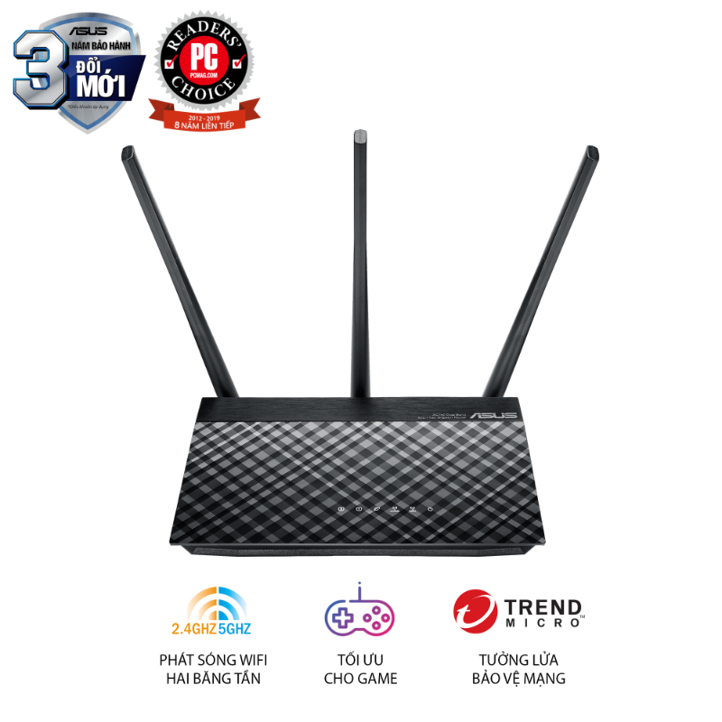  Router Wi-Fi ASUS RT-AC53 AC750 Gigabit 