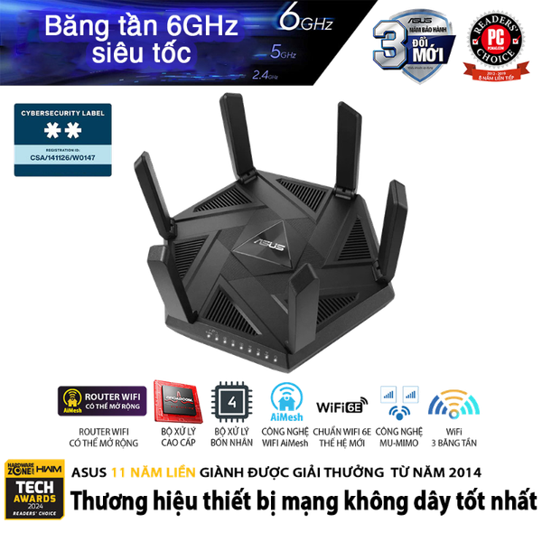 Router Wi-Fi 6E ASUS RT-AXE7800 AXE7800