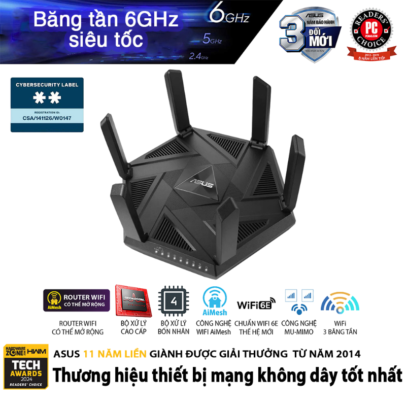  Router Wi-Fi 6E ASUS RT-AXE7800 AXE7800 