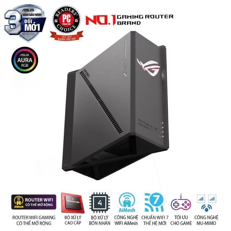  Router Wi-Fi 7 Gaming ASUS ROG Strix GS-BE18000 BE18000 