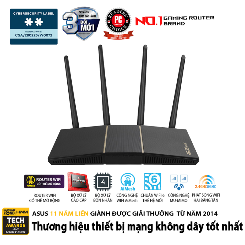  Router Wi-Fi 6 ASUS RT-AX57 AX3000 