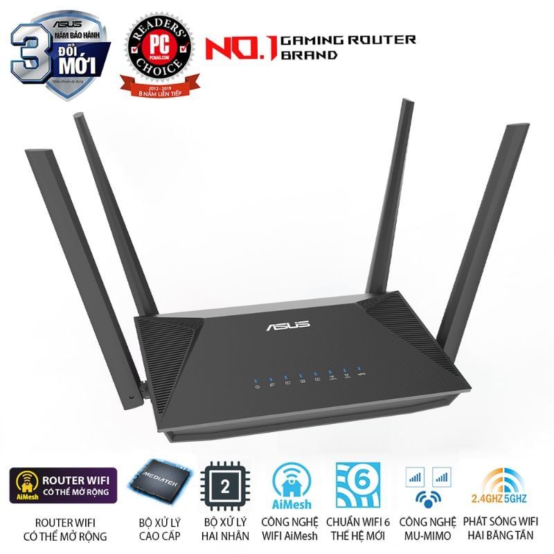  Router Wi-Fi 6 ASUS RT-AX52 AX1800 