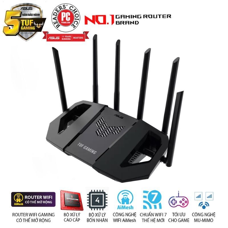 Router Wi-Fi 7 Gaming ASUS TUF Gaming BE6500 
