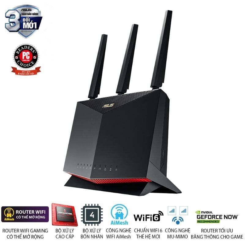  Router Wi-Fi 6 ASUS RT-AX86U AX5700 