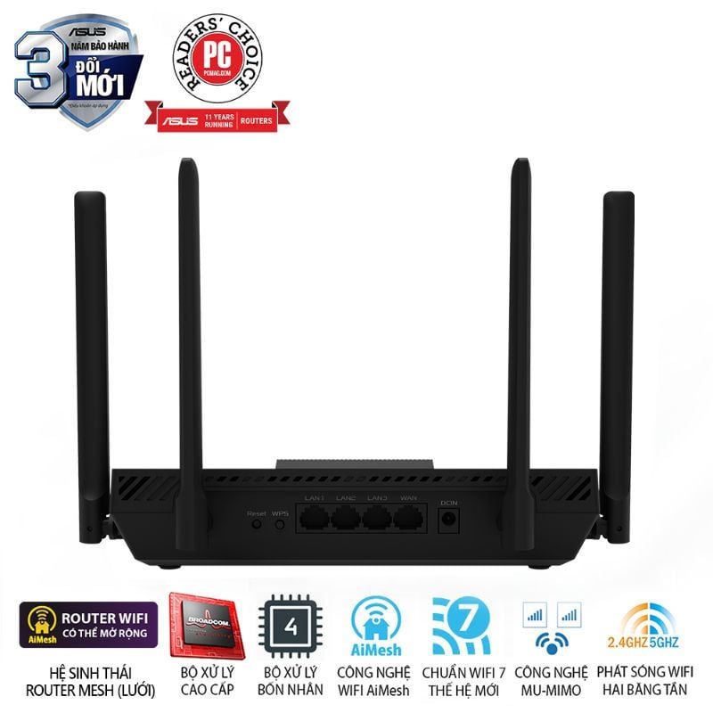  Router Wi-Fi 7 ASUS RT-BE50 BE3600 