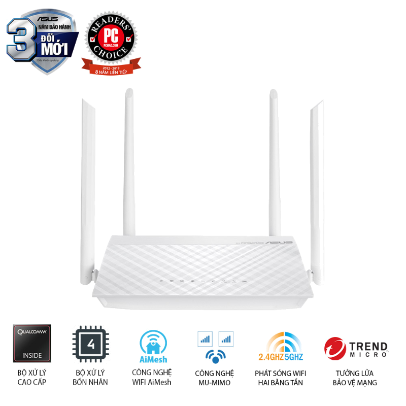  Router Wi-Fi ASUS RT-AC59U V2 AC1500 AiMesh 