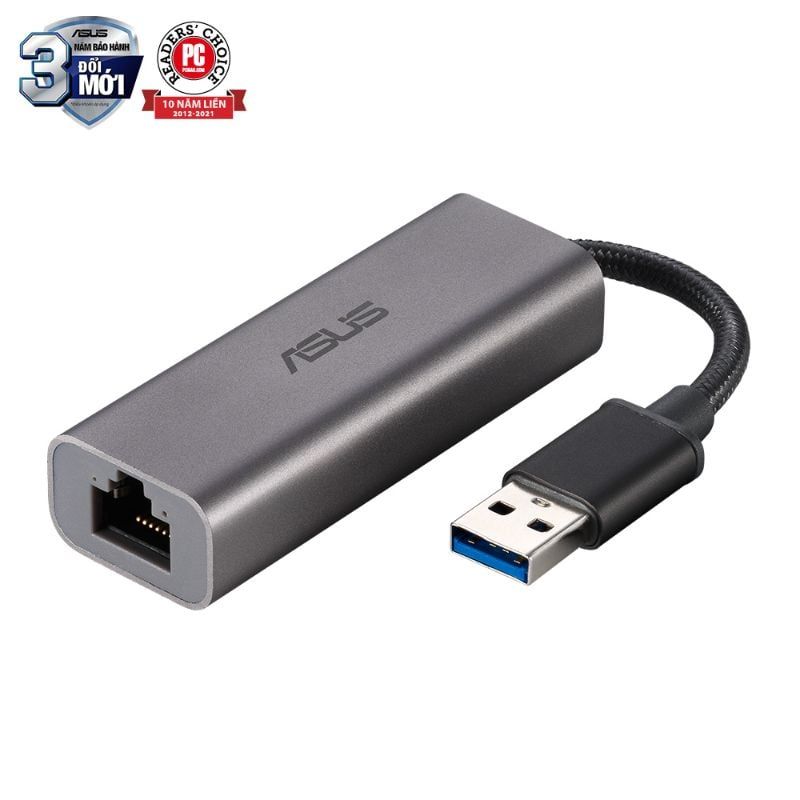  Adapter Mạng ASUS USB-C2500 USB-A Sang Ethernet 2.5Gbps 