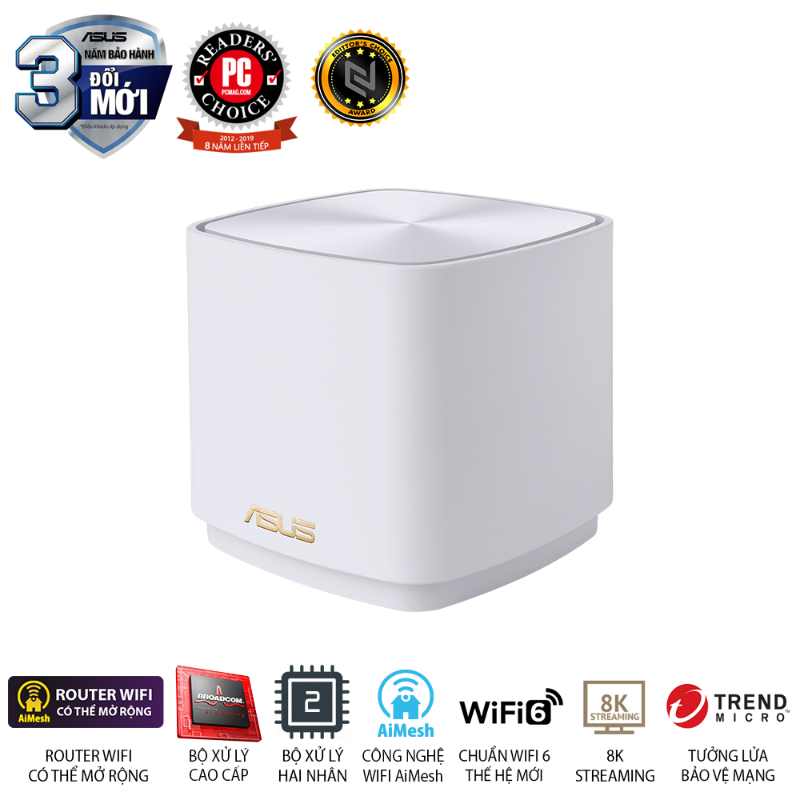  Hệ Thống Mesh Wi-Fi 6 ASUS ZenWiFi AX XD4S AX1800 (B-1-PK) 