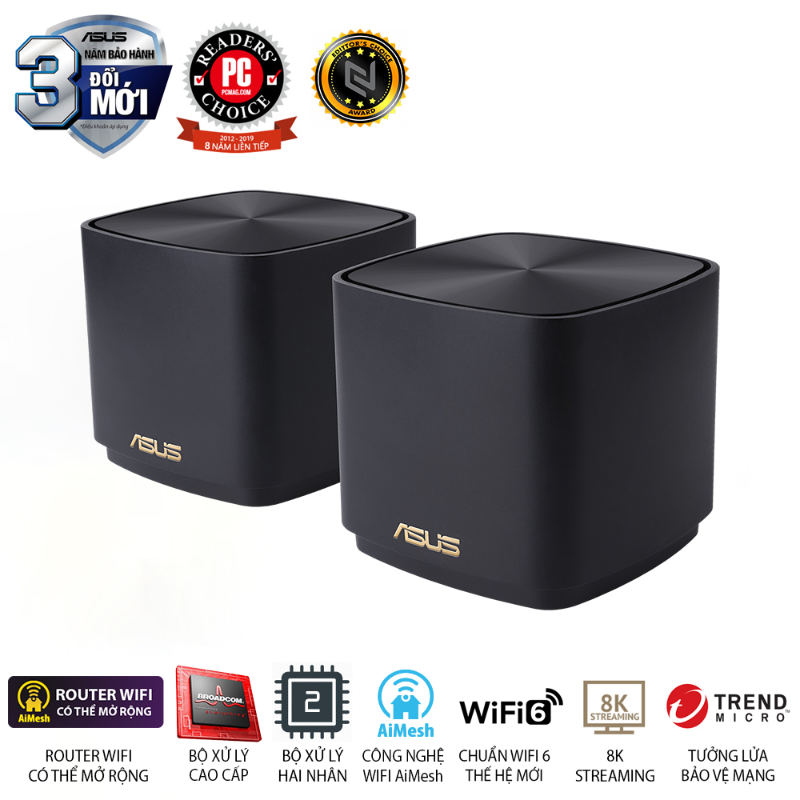  Hệ Thống Mesh Wi-Fi 6 ASUS ZenWiFi AX XD4S AX1800 (B-2-PK) 