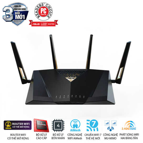 Router Wi-Fi 7 ASUS RT-BE88U BE7200