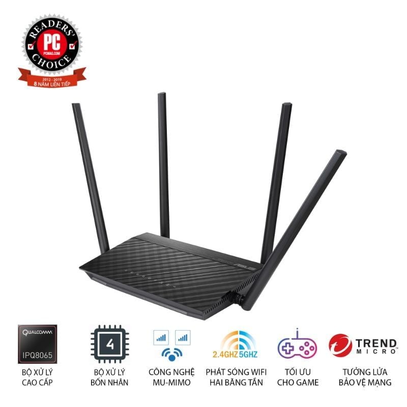  Router Wi-Fi ASUS RT-AC1500UHP AC1500 MU-MIMO 