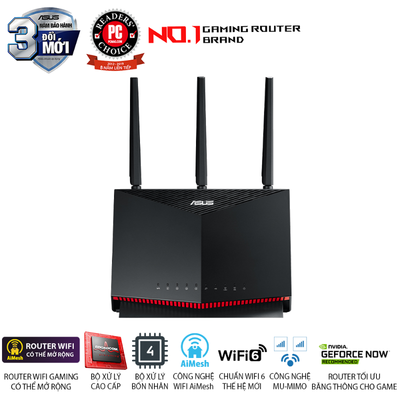  Router Wi-Fi 6 ASUS RT-AX86S AX5700 