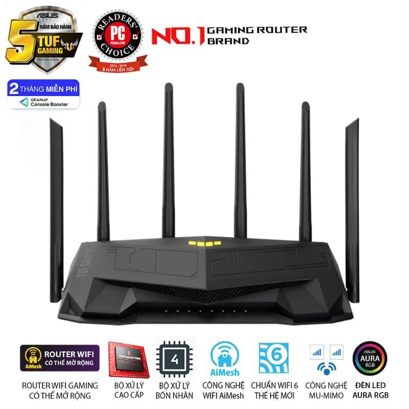  Router Wi-Fi 6 Gaming ASUS TUF Gaming AX6000 