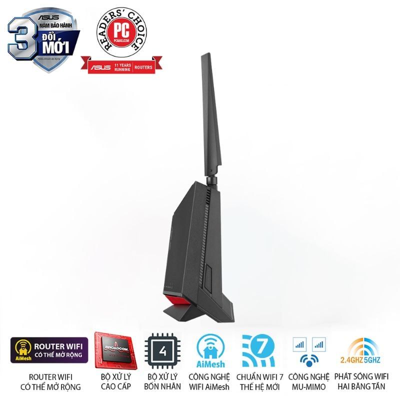  Router Wi-Fi 7 ASUS RT-BE86U BE6800 