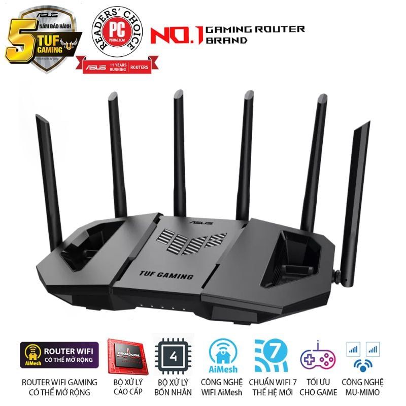  Router Wi-Fi 7 Gaming ASUS TUF Gaming BE9400 