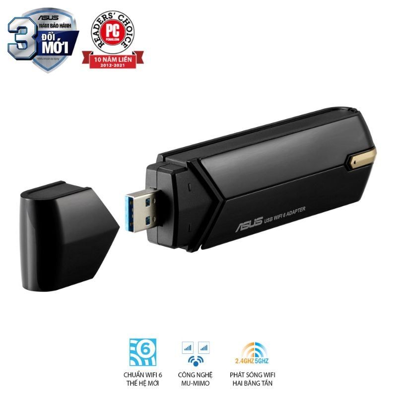  USB Wi-Fi 6 ASUS USB-AX56 AX1800 Băng Tần Kép 