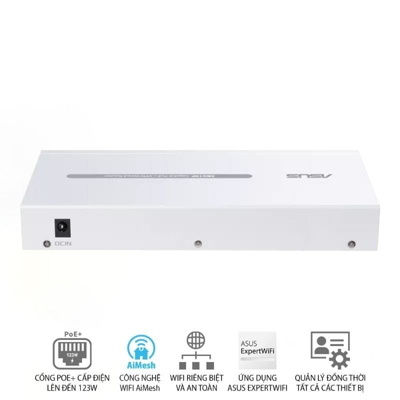  Router VPN Có Dây ASUS ExpertWiFi EBG19P 8 Cổng PoE+ 123W 