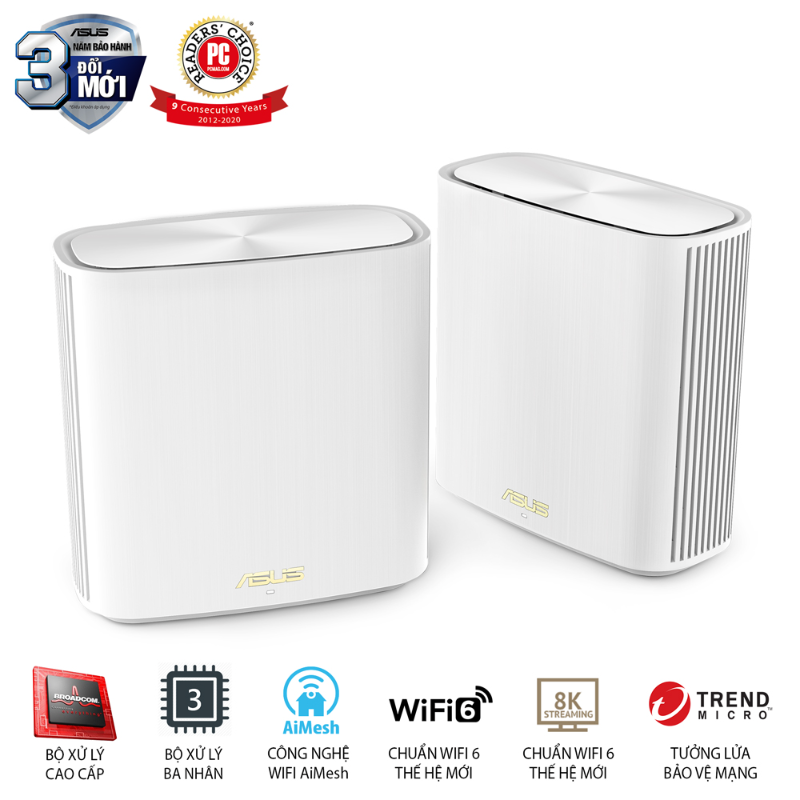  Hệ Thống Mesh Wi-Fi 6 ASUS ZenWiFi AX XD6 AX5400 