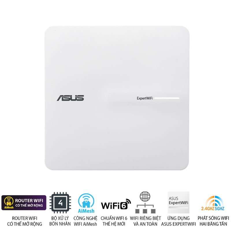  Access Point Wi-Fi 6 ASUS ExpertWiFi EBA63 AX3000 PoE 