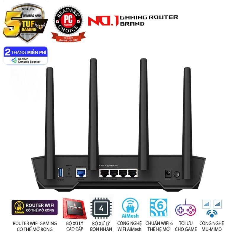  Router Wi-Fi 6 Gaming ASUS TUF Gaming AX4200 