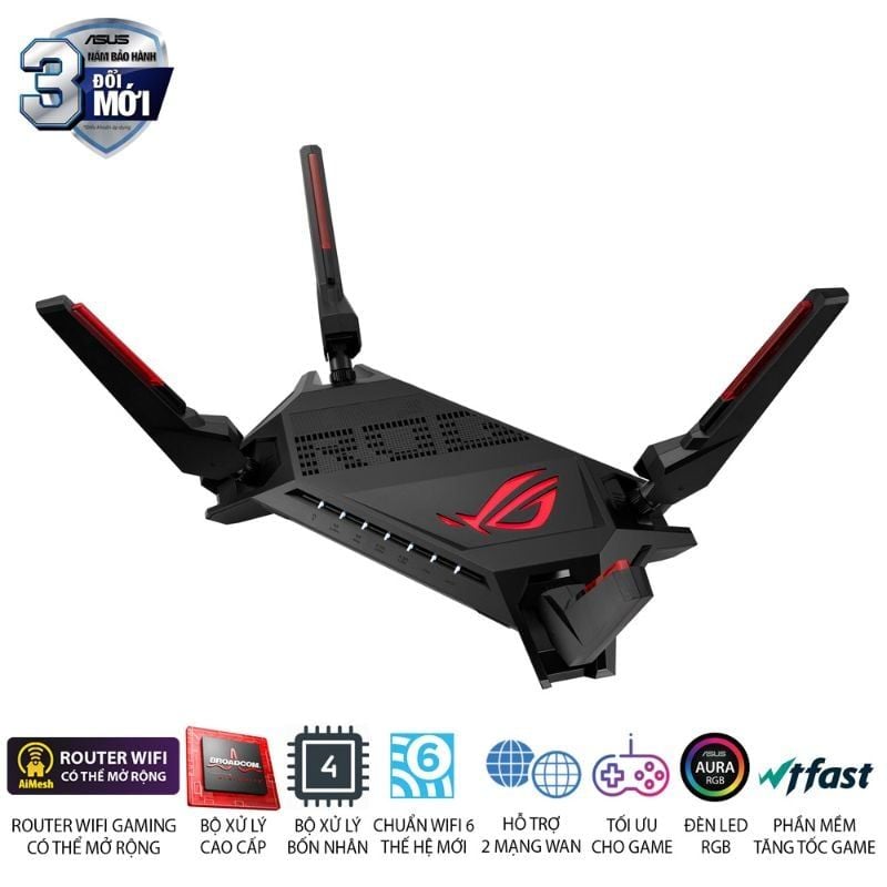  Router Wi-Fi 6 Gaming ASUS ROG Rapture GT-AX6000 