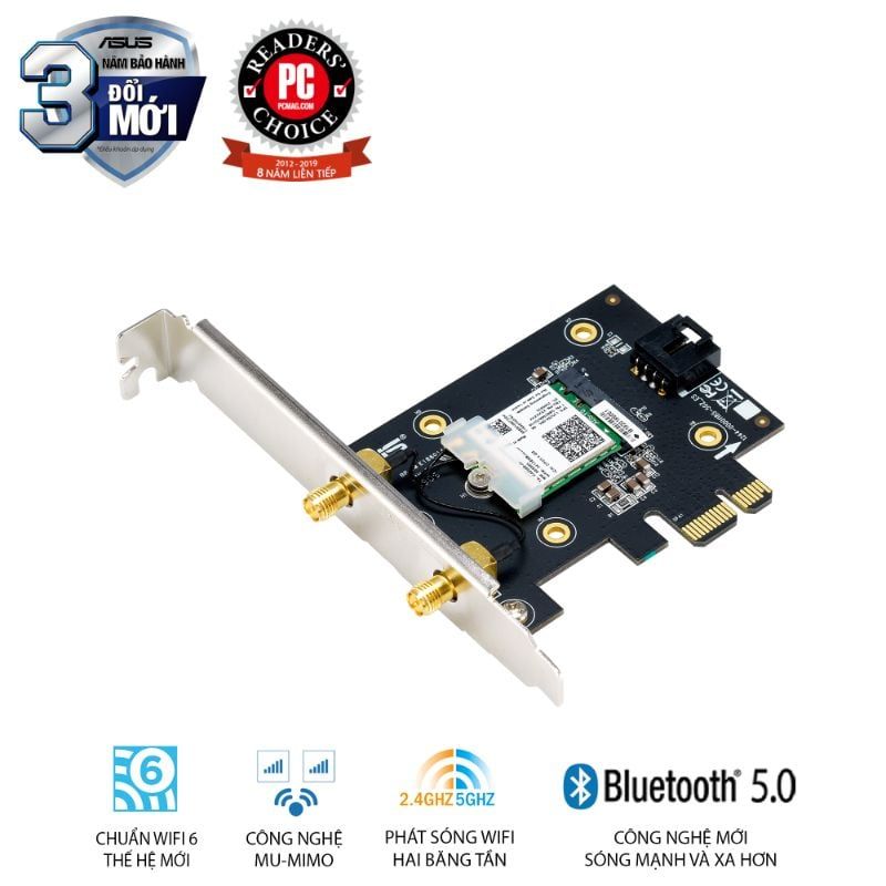  Card Wi-Fi 6 ASUS PCE-AX3000 AX3000 PCIe Bluetooth 5.0 