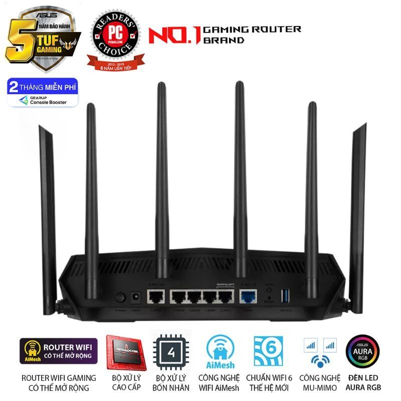  Router Wi-Fi 6 Gaming ASUS TUF Gaming AX6000 