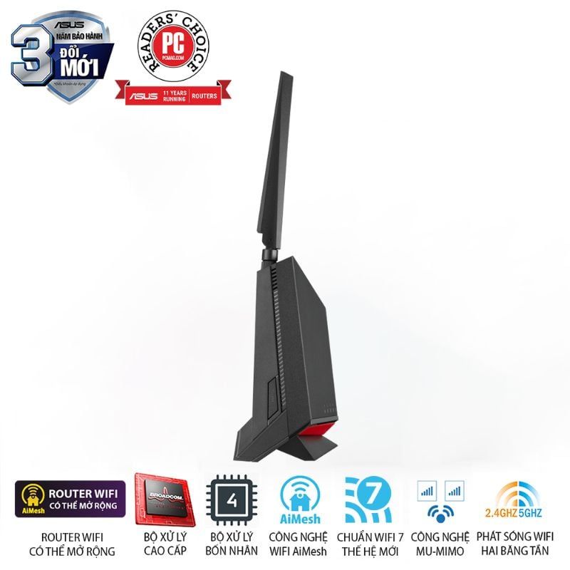  Router Wi-Fi 7 ASUS RT-BE86U BE6800 