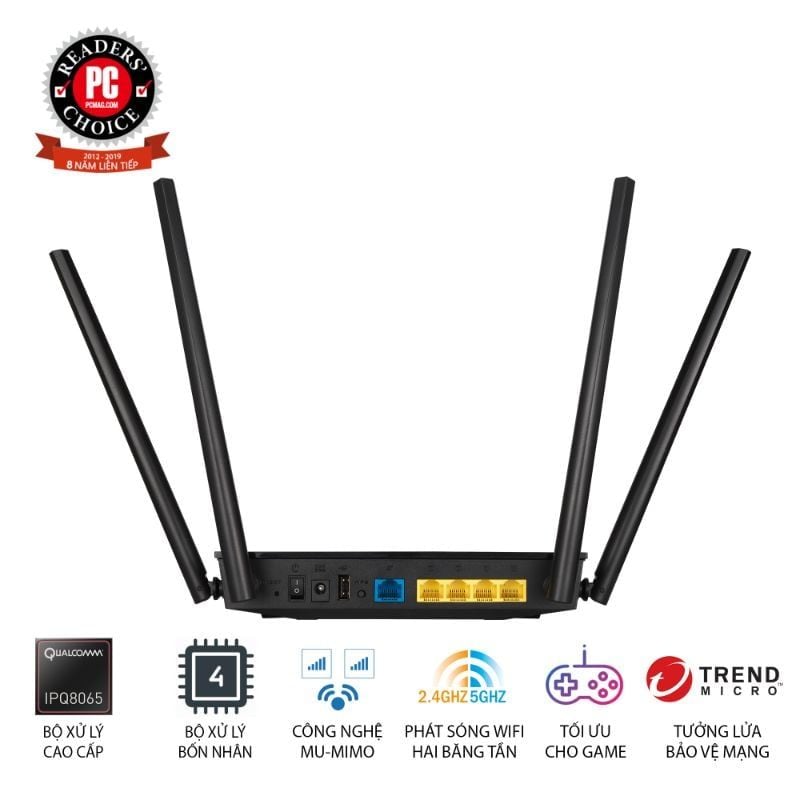  Router Wi-Fi ASUS RT-AC1500UHP AC1500 MU-MIMO 