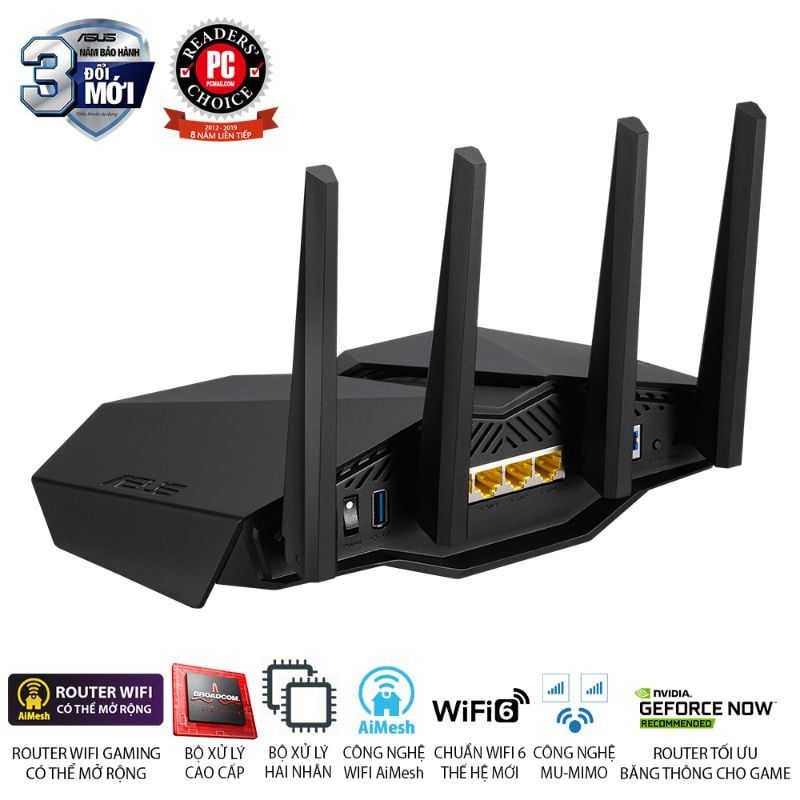 Router Wi-Fi 6 ASUS RT-AX82U AX5400 
