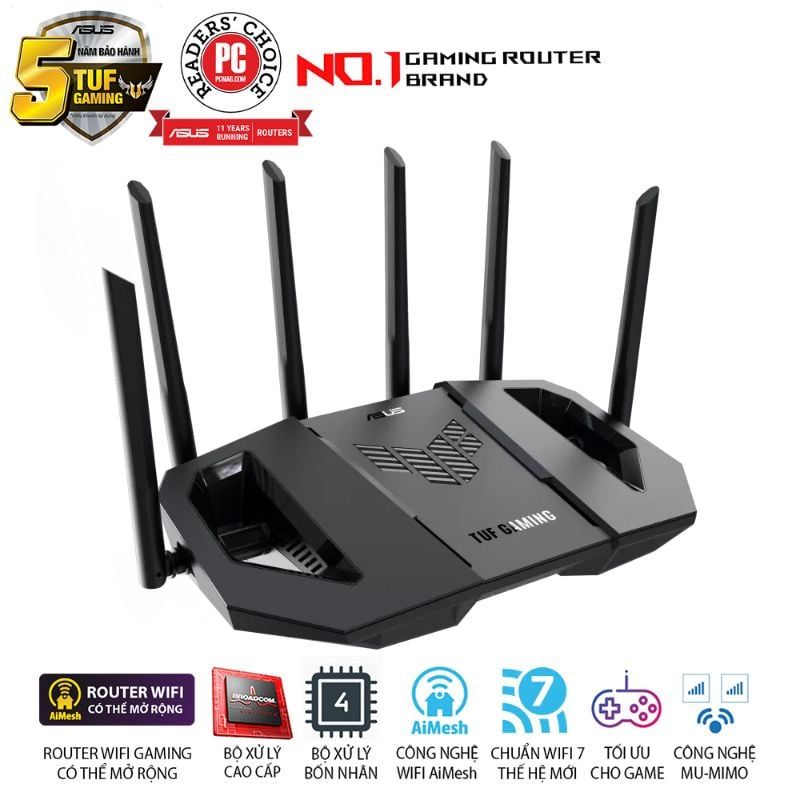  Router Wi-Fi 7 Gaming ASUS TUF Gaming BE9400 
