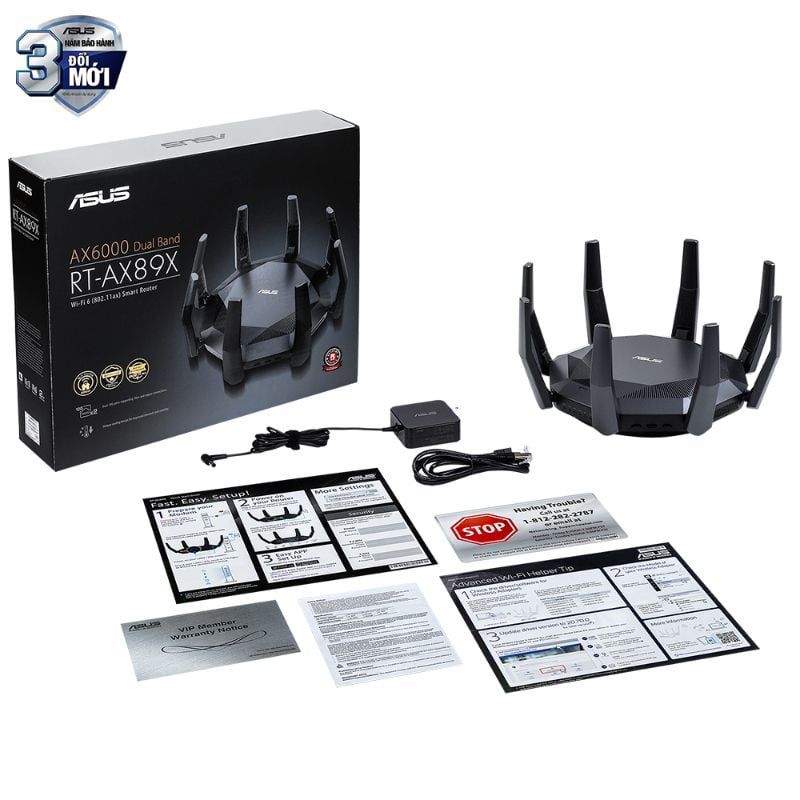  Router Wi-Fi 6 ASUS RT-AX89X AX6000 10G 
