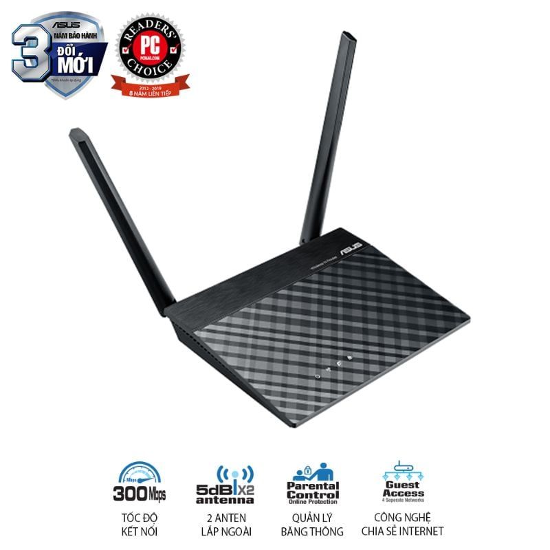  Router Wi-Fi ASUS RT-N12+ N300 
