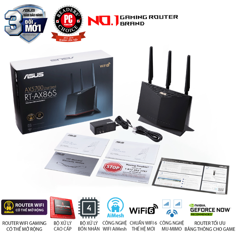  Router Wi-Fi 6 ASUS RT-AX86S AX5700 