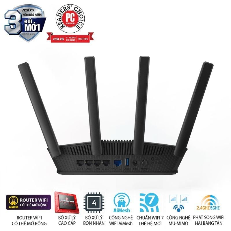  Router Wi-Fi 7 ASUS RT-BE58U BE3600 