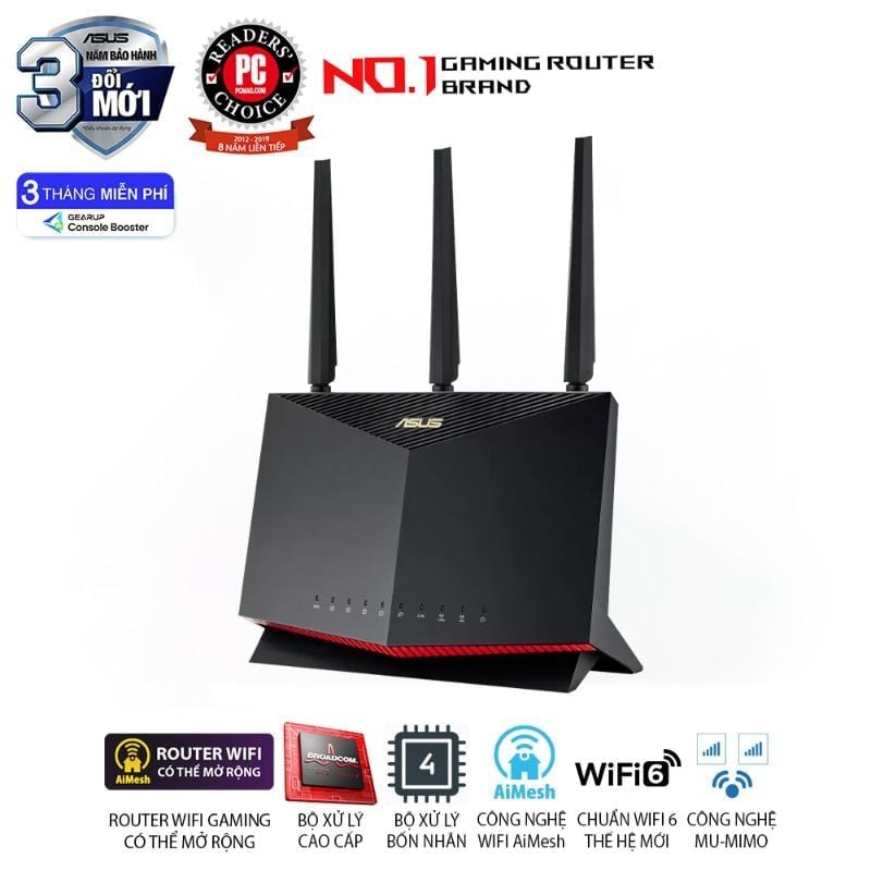  Router Wi-Fi 6 ASUS RT-AX86U Pro AX5700 