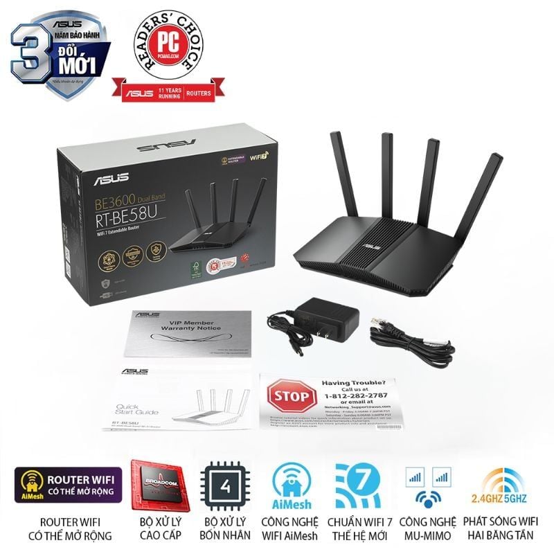 Router Wi-Fi 7 ASUS RT-BE58U BE3600 