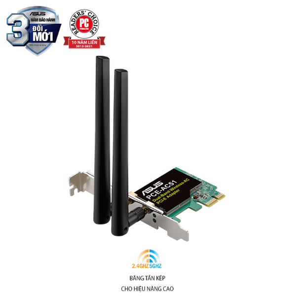 Card Wi-Fi ASUS PCE-AC51 AC750 PCIe