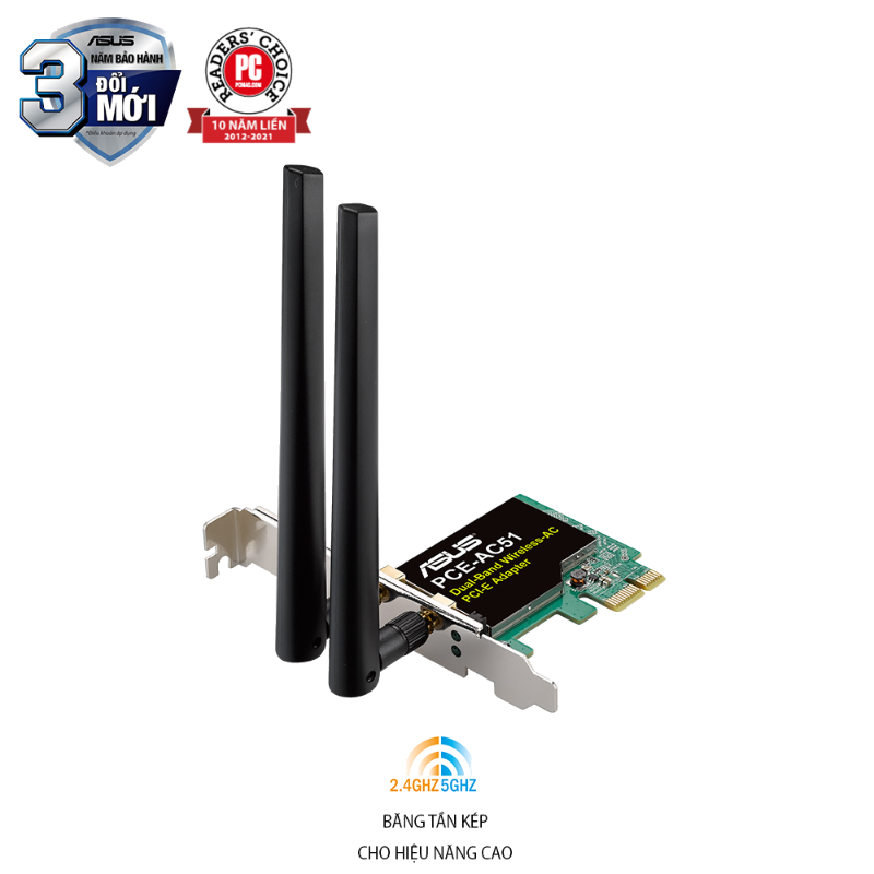  Card Wi-Fi ASUS PCE-AC51 AC750 PCIe 