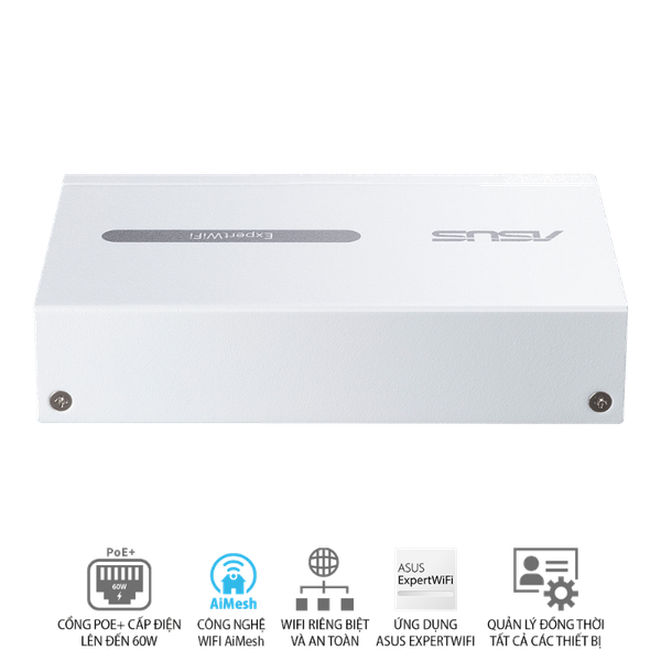Switch PoE+ ASUS ExpertWiFi EBP15 5 Cổng GbE 60W