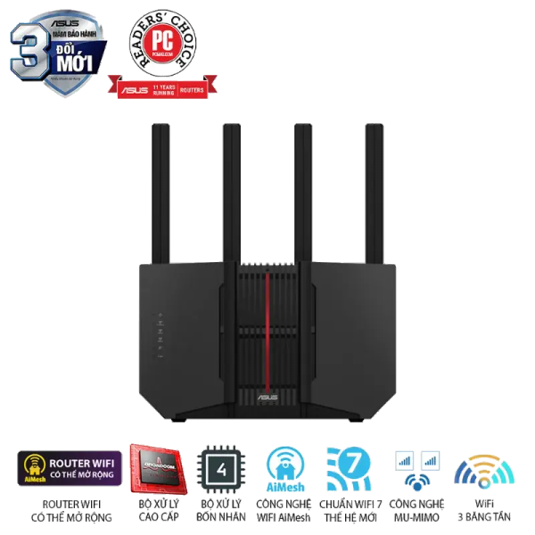Router Wi-Fi 7 ASUS RT-BE92U BE9700