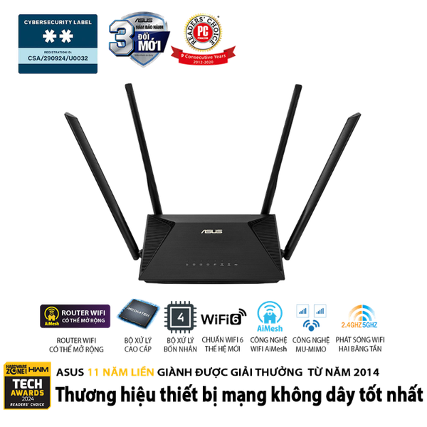 Router Wi-Fi 6 ASUS RT-AX53U AX1800