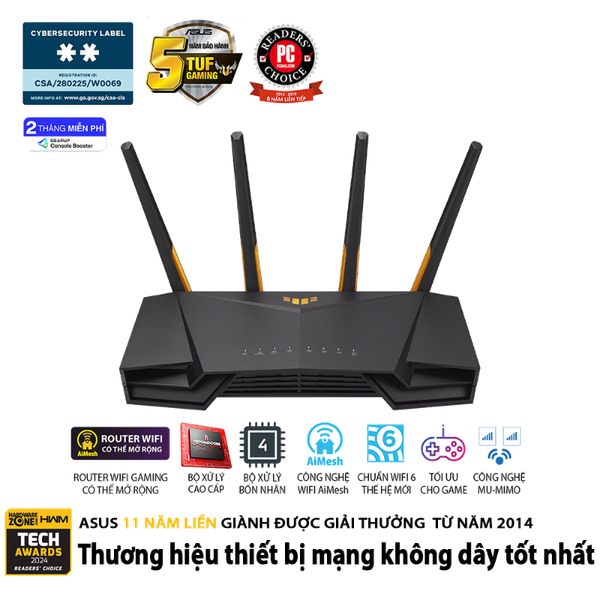 Router Wi-Fi 6 Gaming ASUS TUF Gaming AX4200