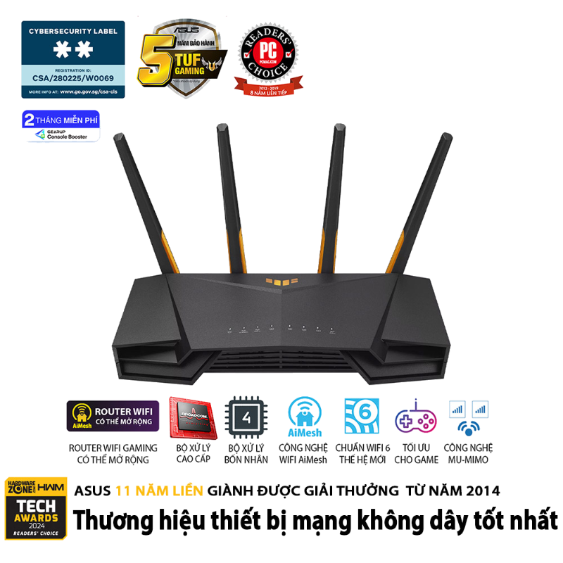  Router Wi-Fi 6 Gaming ASUS TUF Gaming AX4200 