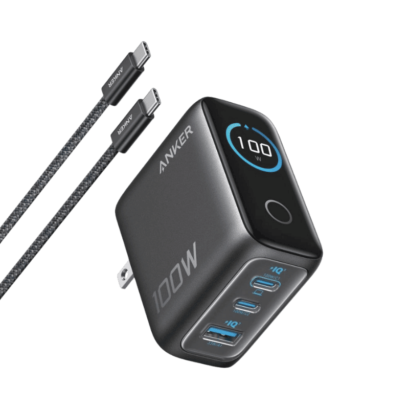  Sạc Anker 2C1A 100W Có Màn Hình LED Kèm Cáp USB-C - B121B Chính Hãng 