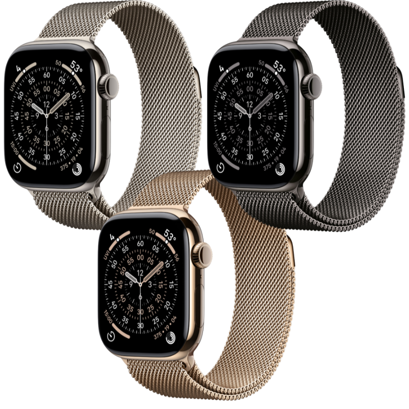 Apple Watch Series 11 GPS + Cellular - Mặt Titanium 46mm, dây Milanese Loop - Chính hãng
