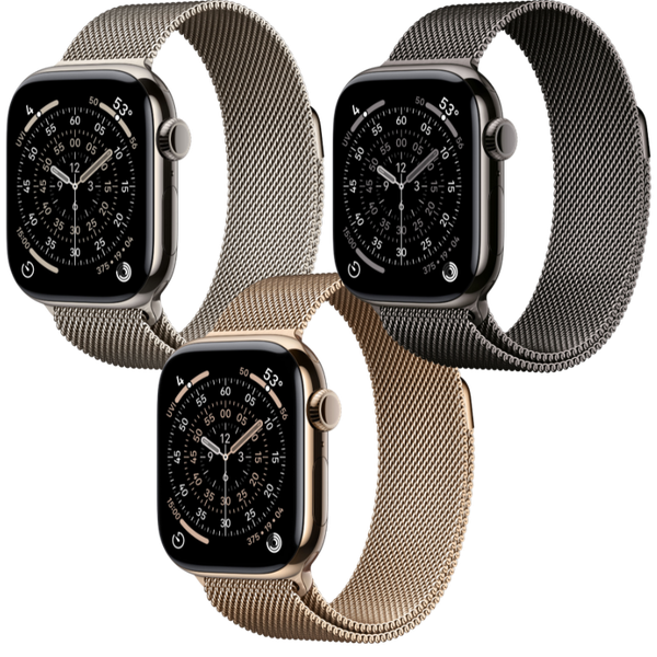 Apple Watch Series 11 GPS + Cellular - Mặt Titanium 42mm, dây Milanese Loop - Chính hãng