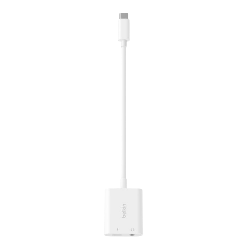  Hub chuyển đổi Belkin Rockstar USB-C sang 3.5mm Audio + Sạc USB-C - Hàng Chính Hãng 